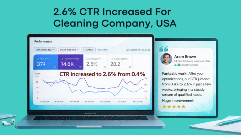 2.6% CTR Increased For Cleaning Company, USA