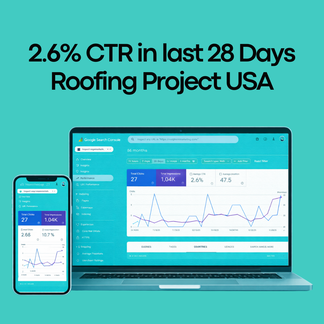 Home 14 2.6% CTR in last 28 Days Roofing Project USA