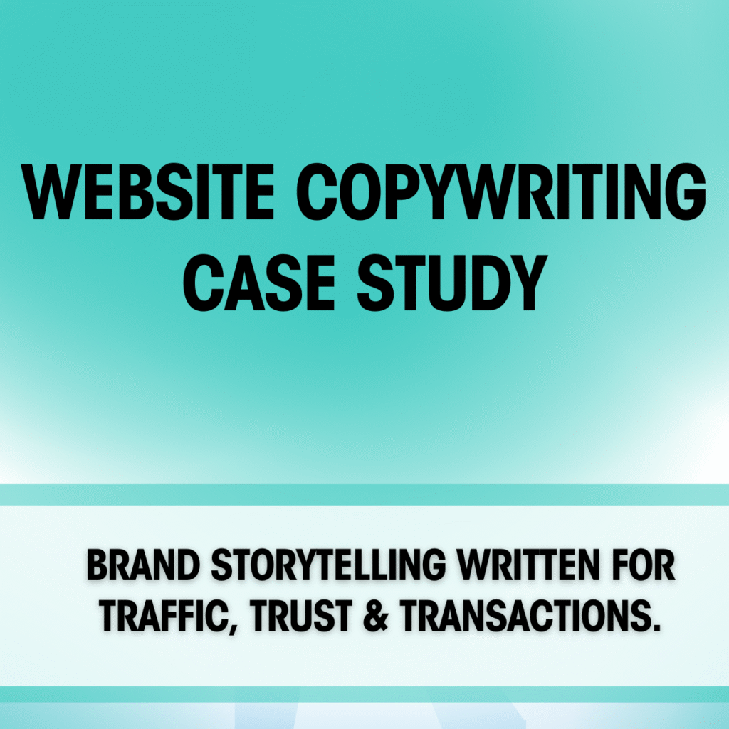 Brand Storytelling Written for Traffic, Trust & Transactions.