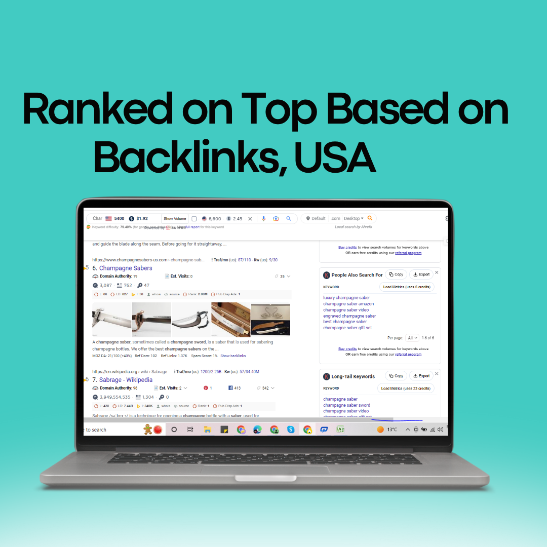 Ranked on top position on backlinsk, in USA
